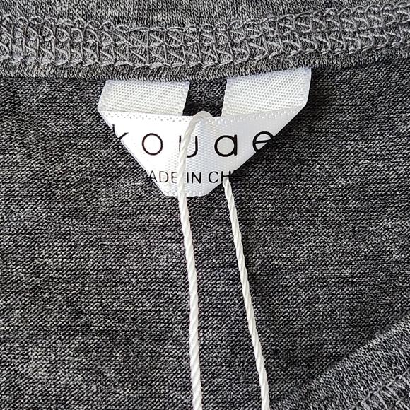 EKOUAER Men's Color Block Gray Raglan Comfort Nightshirt Sleepshirt Loungewear - Picture 8 of 12